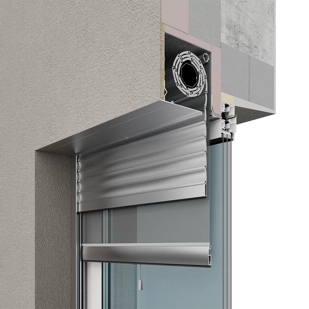 Скрытый короб с антимоскитной сеткой Скрытый короб с антимоскитной сеткой